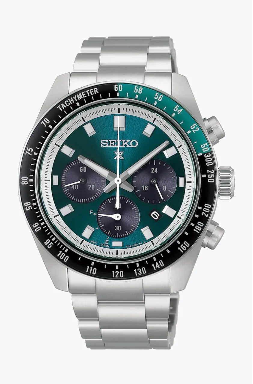 セイコー PROSPEX SPEEDTIMER Authentic Green Relógio Seiko Prospex Speedtimer Deep Green Novo - Acessórios