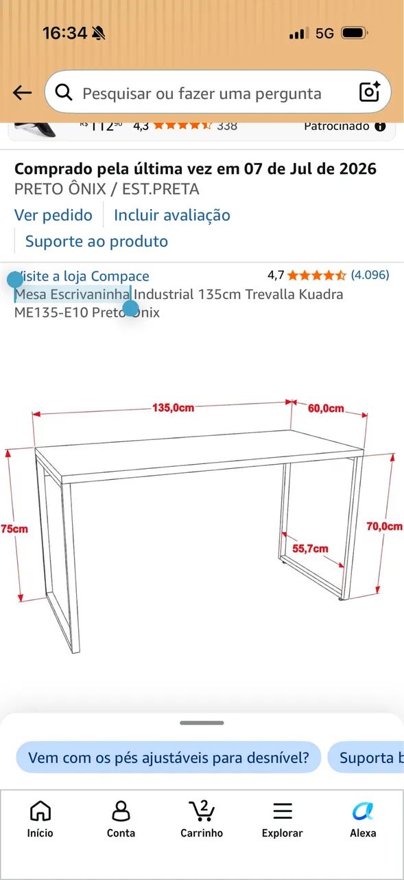 Mesa Escrivaninha