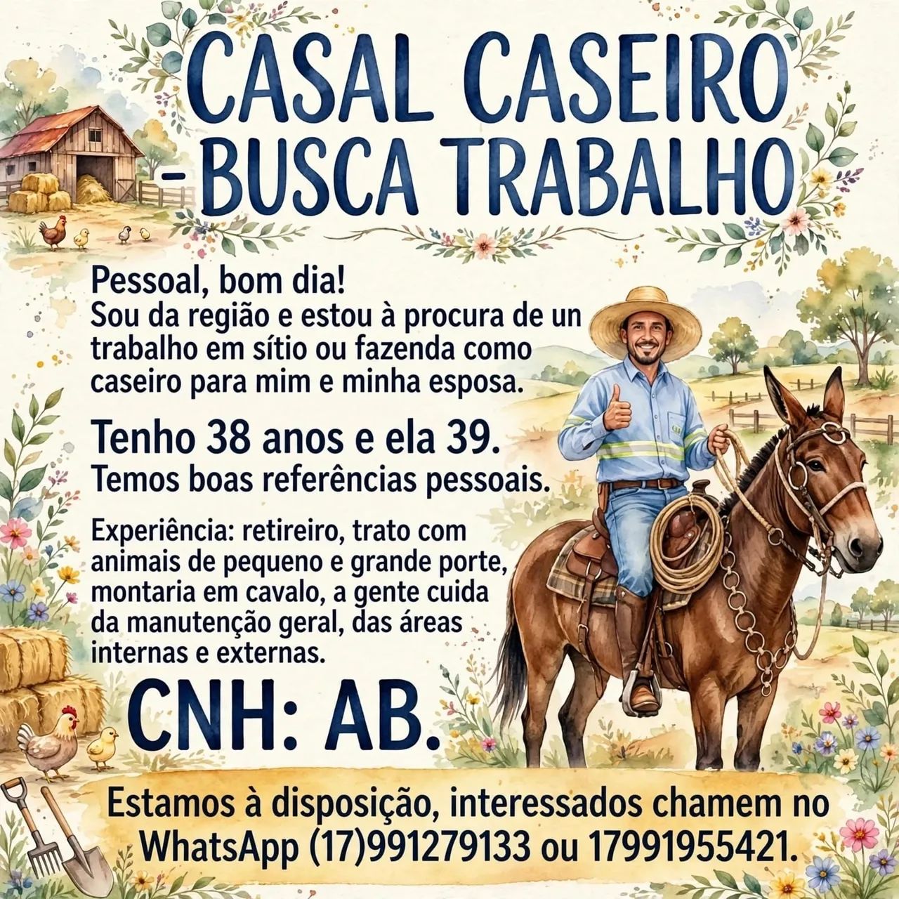 SERVIÇO DE CASEIRO