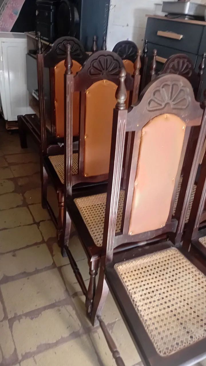 6 cadeiras de madeira estilo Colonial  - Foto 2