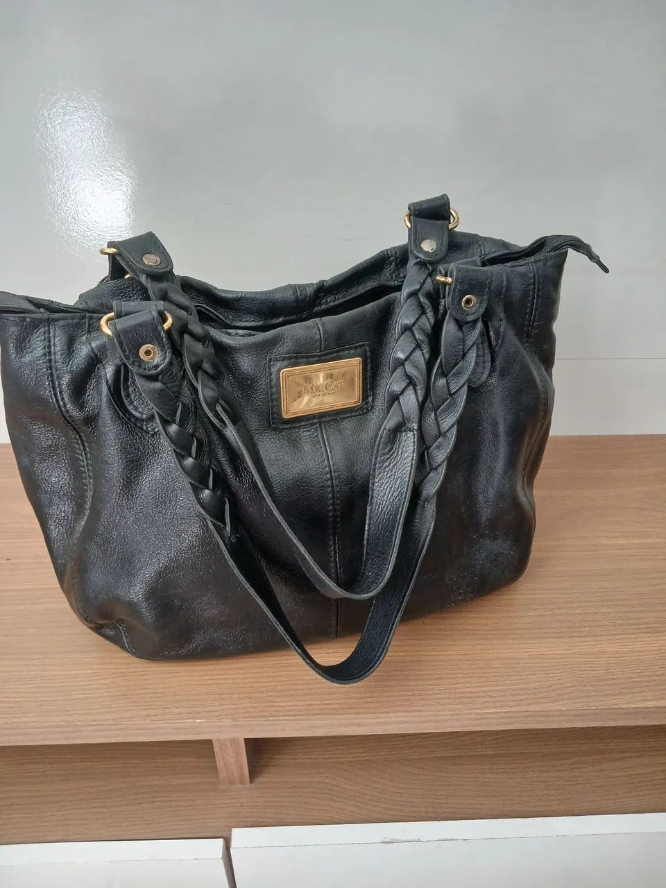 Bolsa grande preta, forrada da marca Mr Cat. - Foto 3