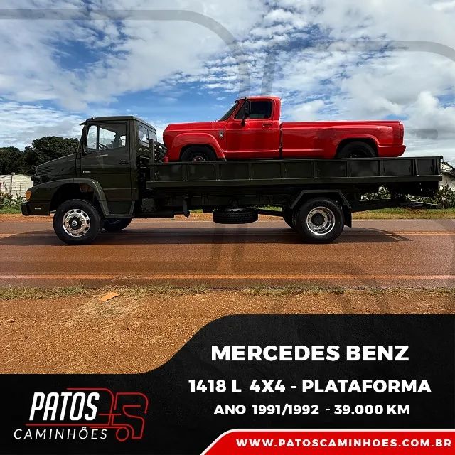 Mercedes Benz 1418 L 4x4 91/92 Plataforma - Caminhao Exercito - Foto 9