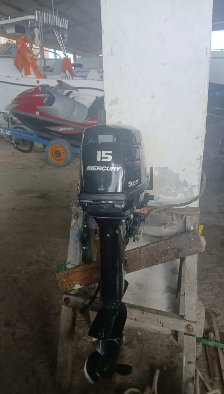 MOTOR POPA MERCURY 2TEMP ISHP MOD ME 15 M SUPER - NE SERIE: - Foto 2