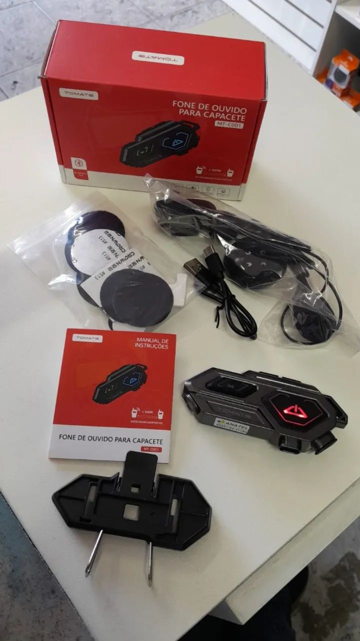 Fone Bluetooth para Capacete Tomate MT-C001 - Foto 4