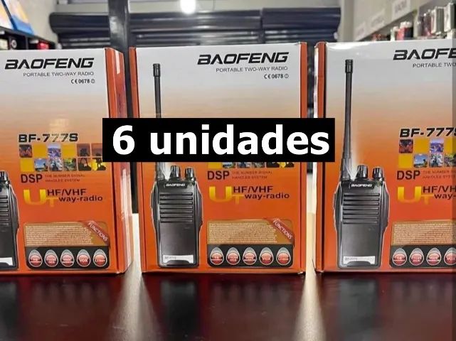 Rádio Comunicador Walk Talk Baofeng 777s KIT C/6 UNIDADES!