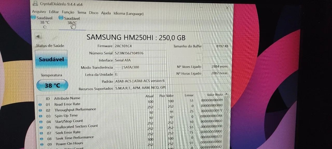 HD Samsung notebook sata 250 GB  - Foto 4