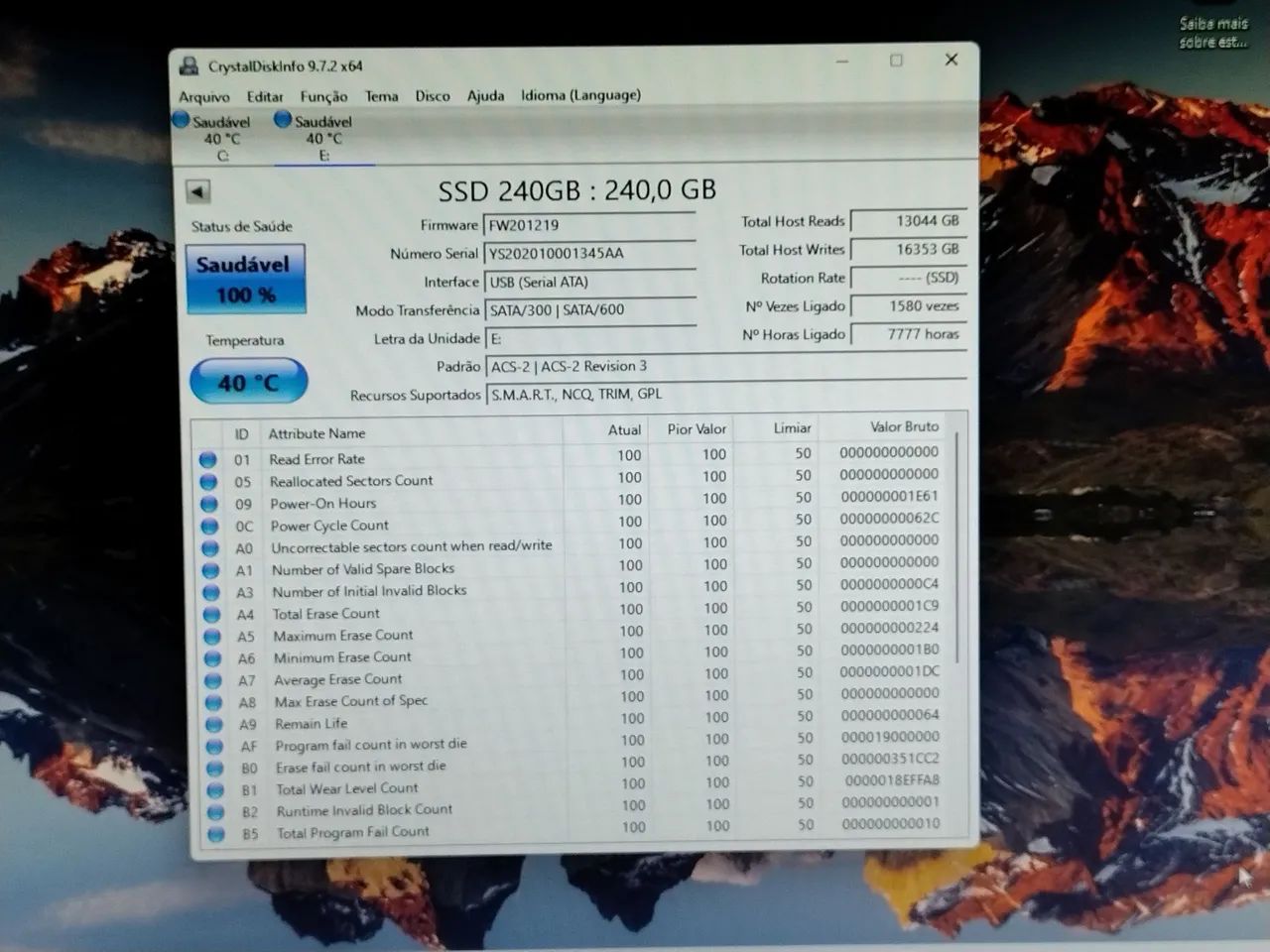 SSD Goldenfir 240G 100%.