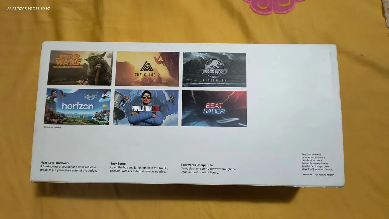 Óculos de Realidade Virtual - Meta Quest 2 com caixa + Acessórios - Foto 4