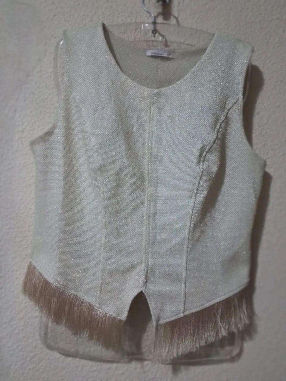 Semi croped com frajas e brilho veste 40/42 - Foto 4
