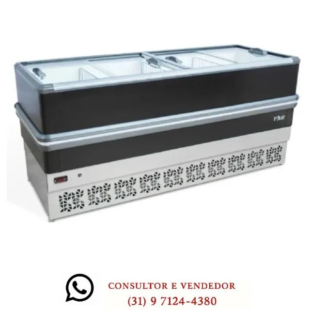 Ilha de Congelados 2M com LED Polar