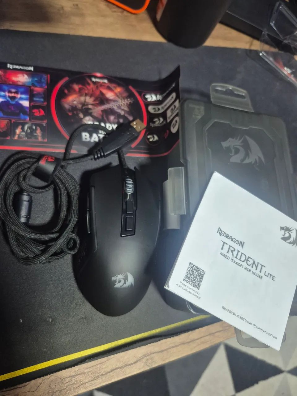Mouse Red Dragon Trident novo - Foto 2