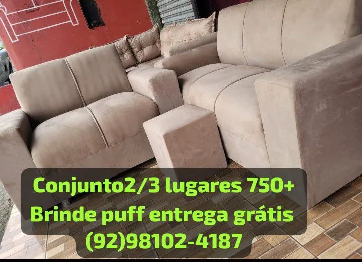 JOGO DE SOFÁ 2/3 LUGARES ENTREGA GRÁTIS HOJE!!