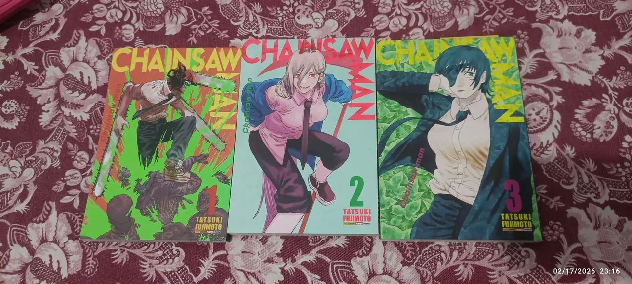 Mangás Chainsaw Man 1, 2 e 3