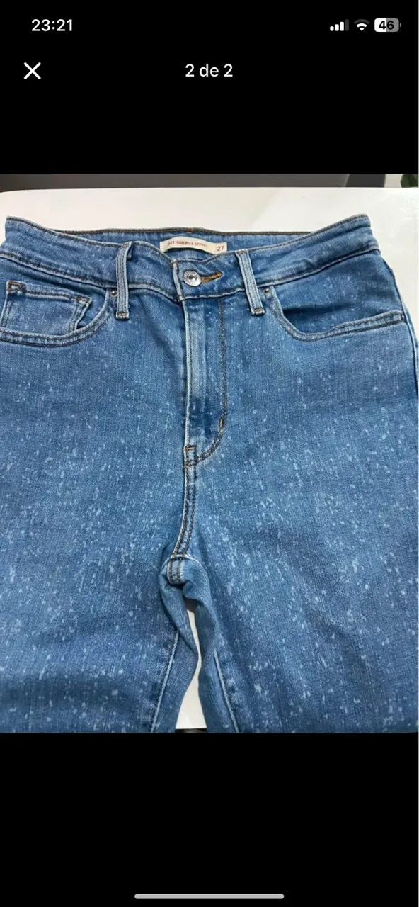 Calça jeans feminina Levis TAM 38 - Foto 2