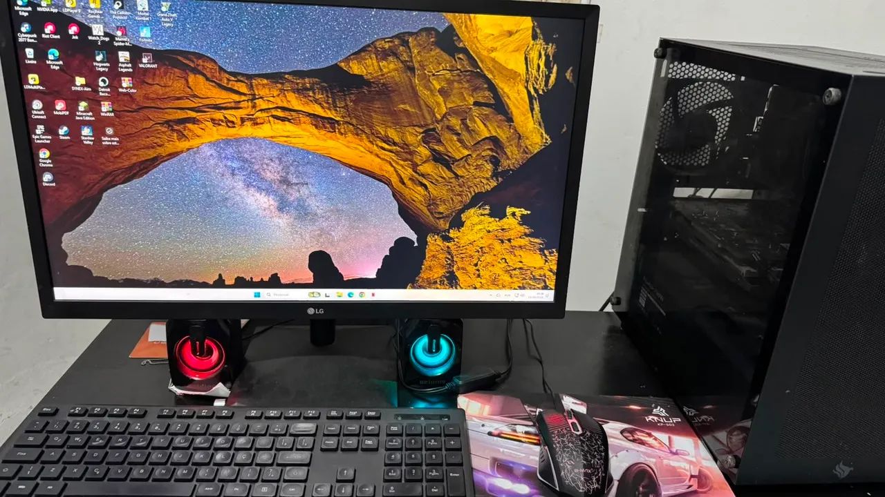 Computador gamer, completo 16 gigas RAM ddr4, HD 1 terá,monitor 24 polegadas entrada hdmi  - Foto 3