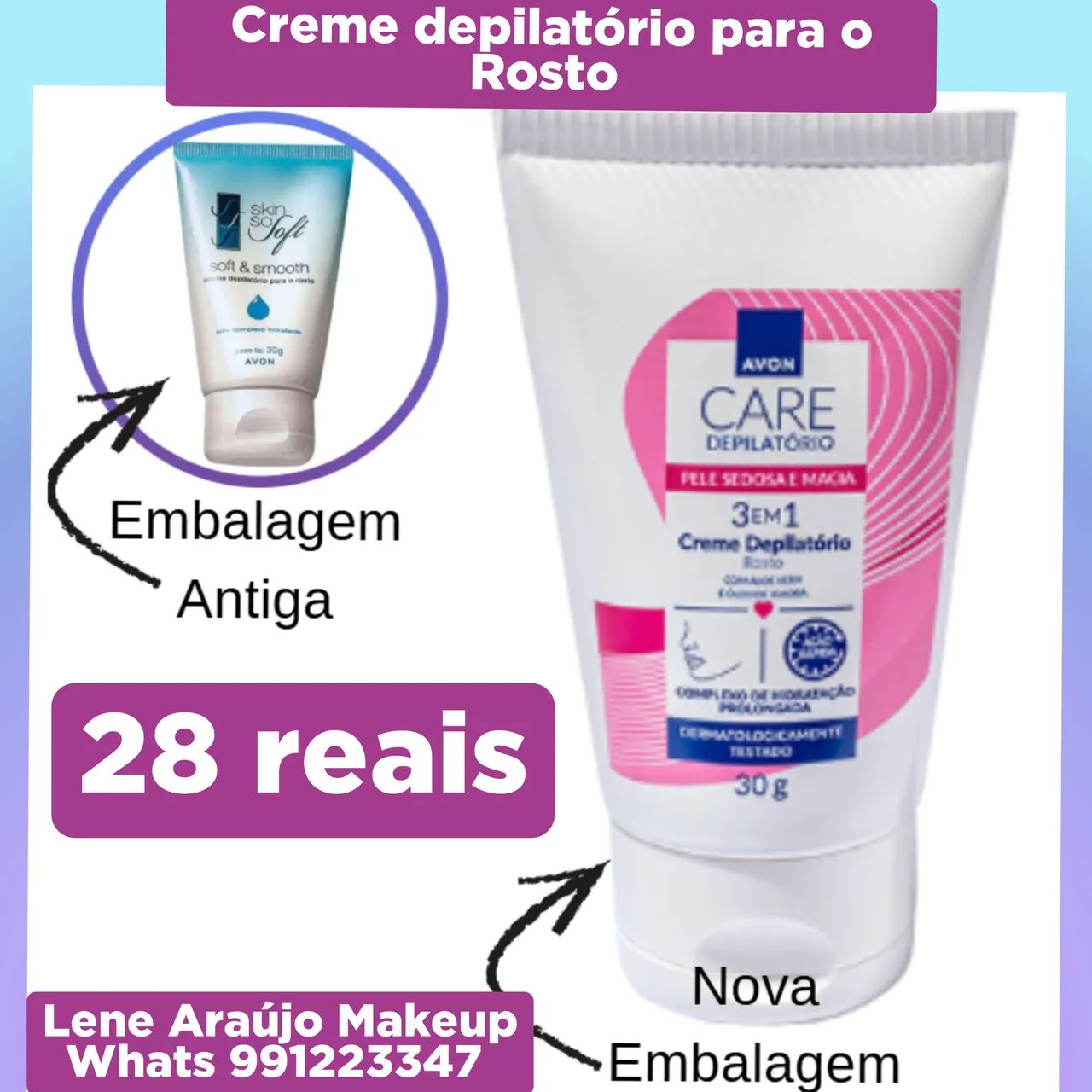 Creme depilatório para o Rosto