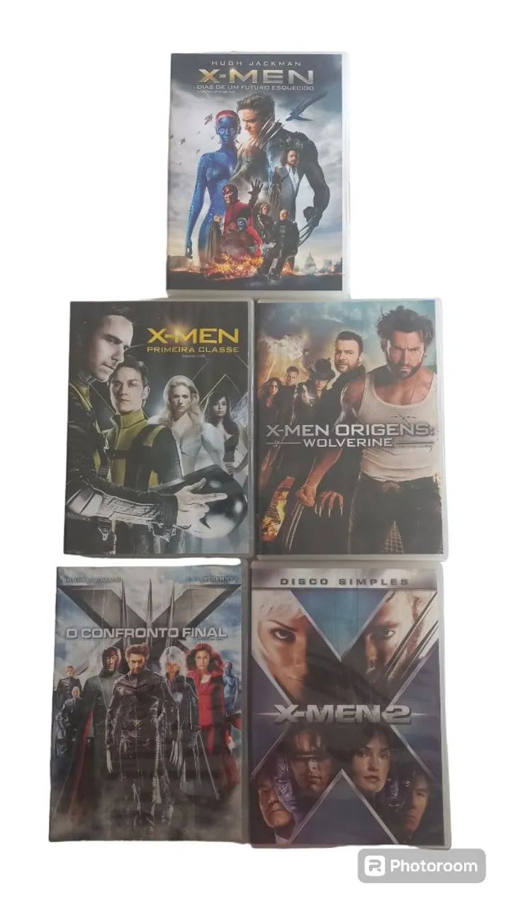 LOTE DE 5 dvds X-MEN ORIGINAIS.
