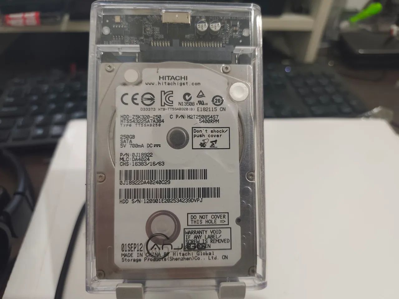 HD 250GB saudável com case usb nova 