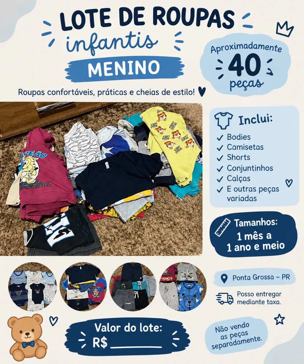 LOTE DE ROUPAS INFANTIS - MENINO ?