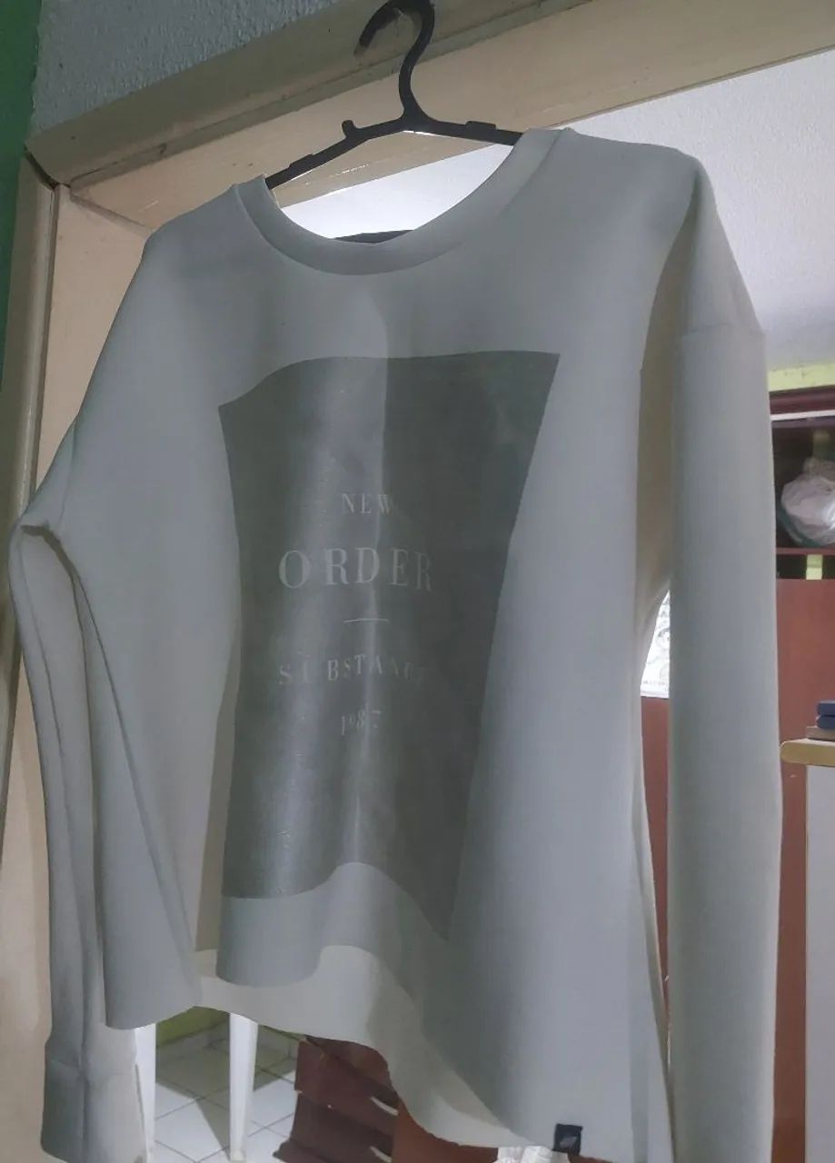 Moletom branco Veine com estampa 'New Order' - Foto 3