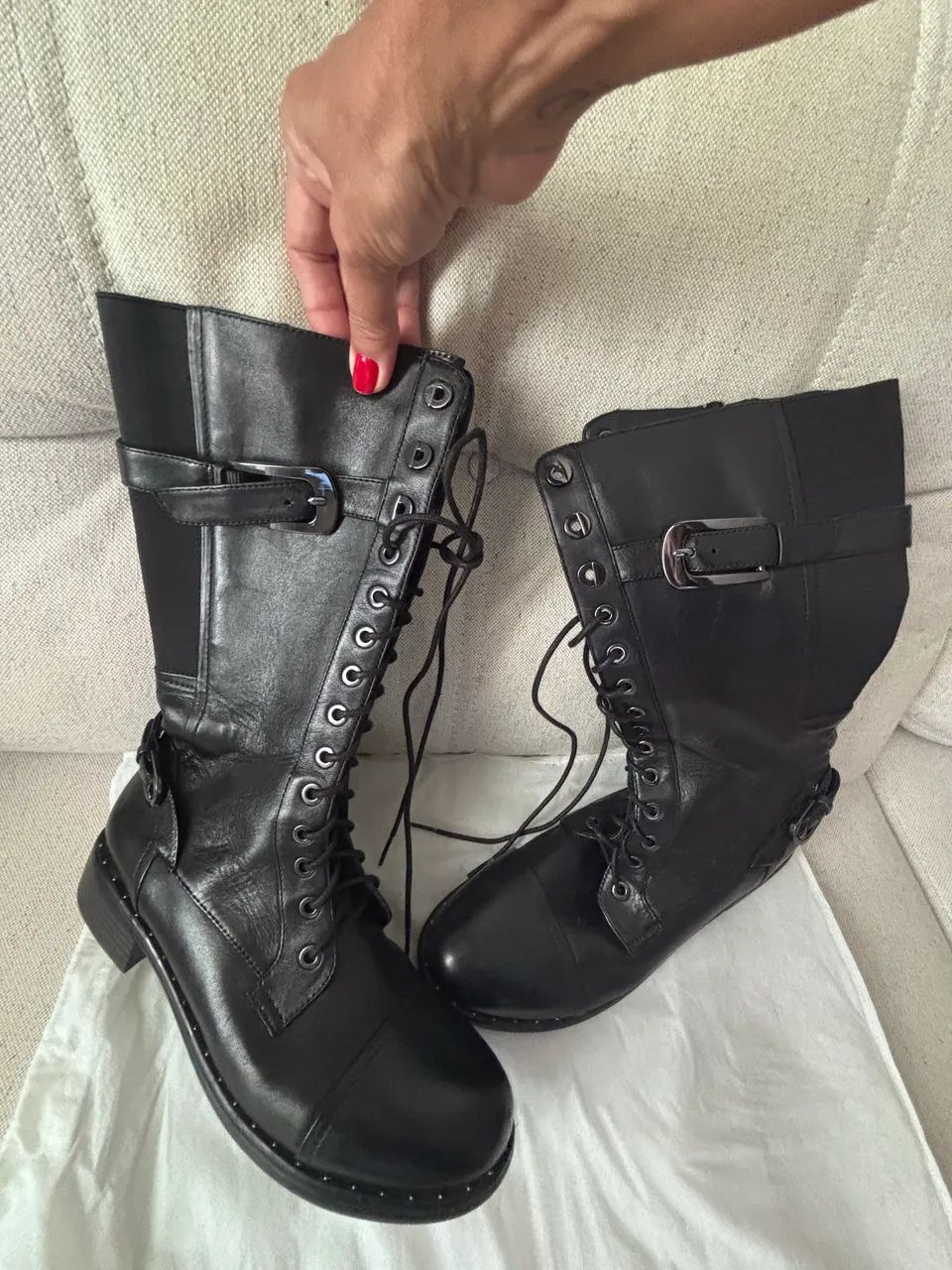 Bota de couro preto - Foto 2
