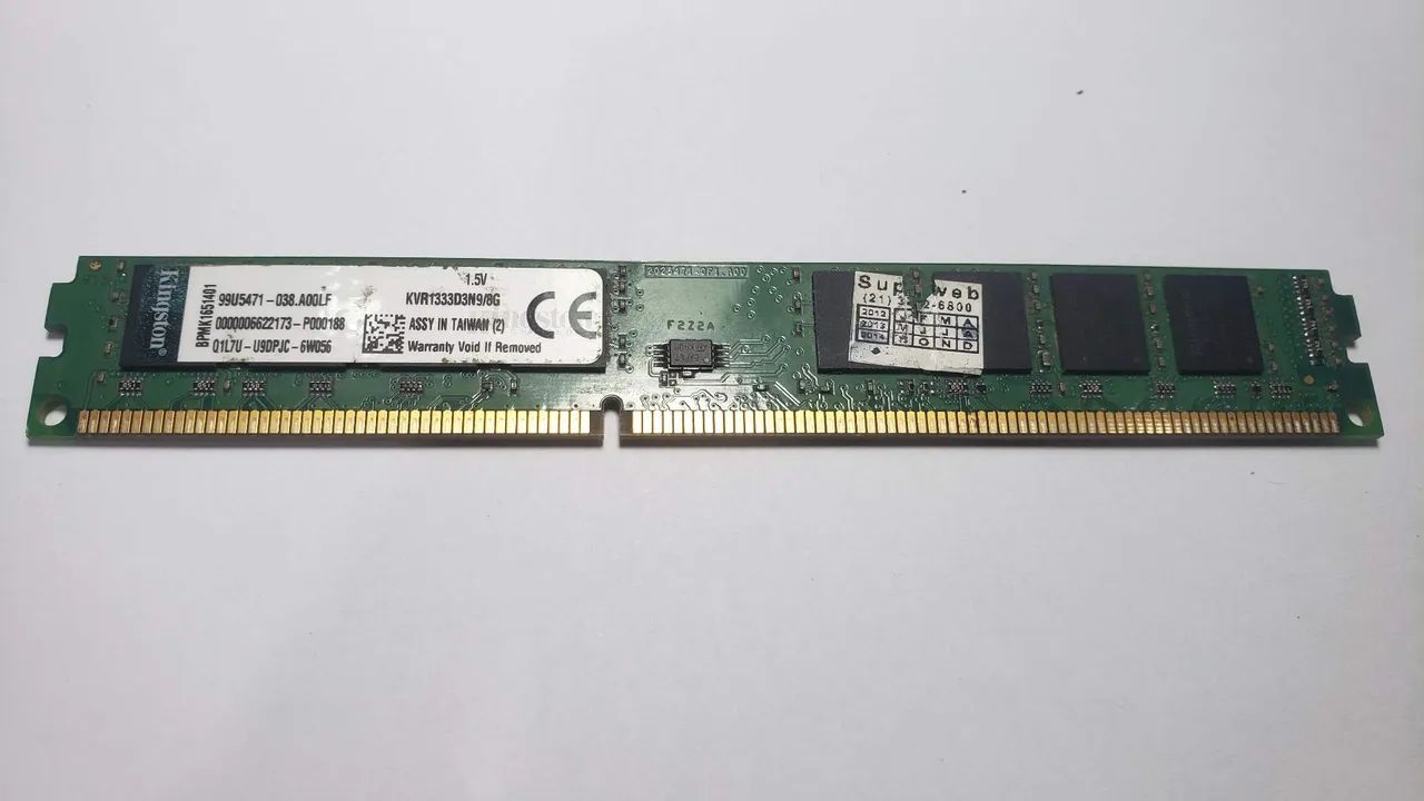 Kingston DDR3 8GB Memory KVR1333D3N9 PC3-10700