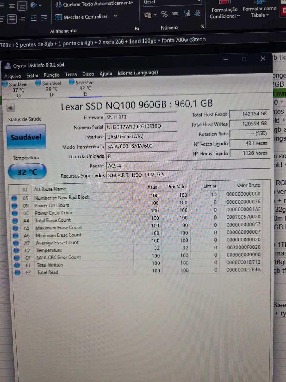 SSD 1TB SATA LEXAR - Foto 3