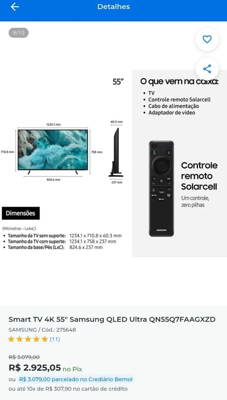 Smartv Samsung QLed 55 PL  - Foto 5