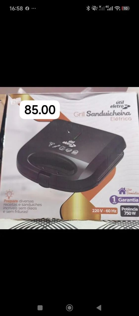 Sanduicheira e GRILL ant aderente 