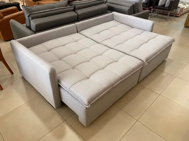 Sofá Cama Vancouver 2,50m Todo no Linho - Foto 3
