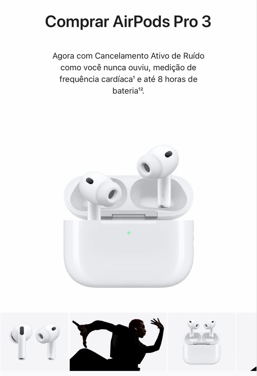 AirPods Pro 3 Lacrado R$ 1.800,00