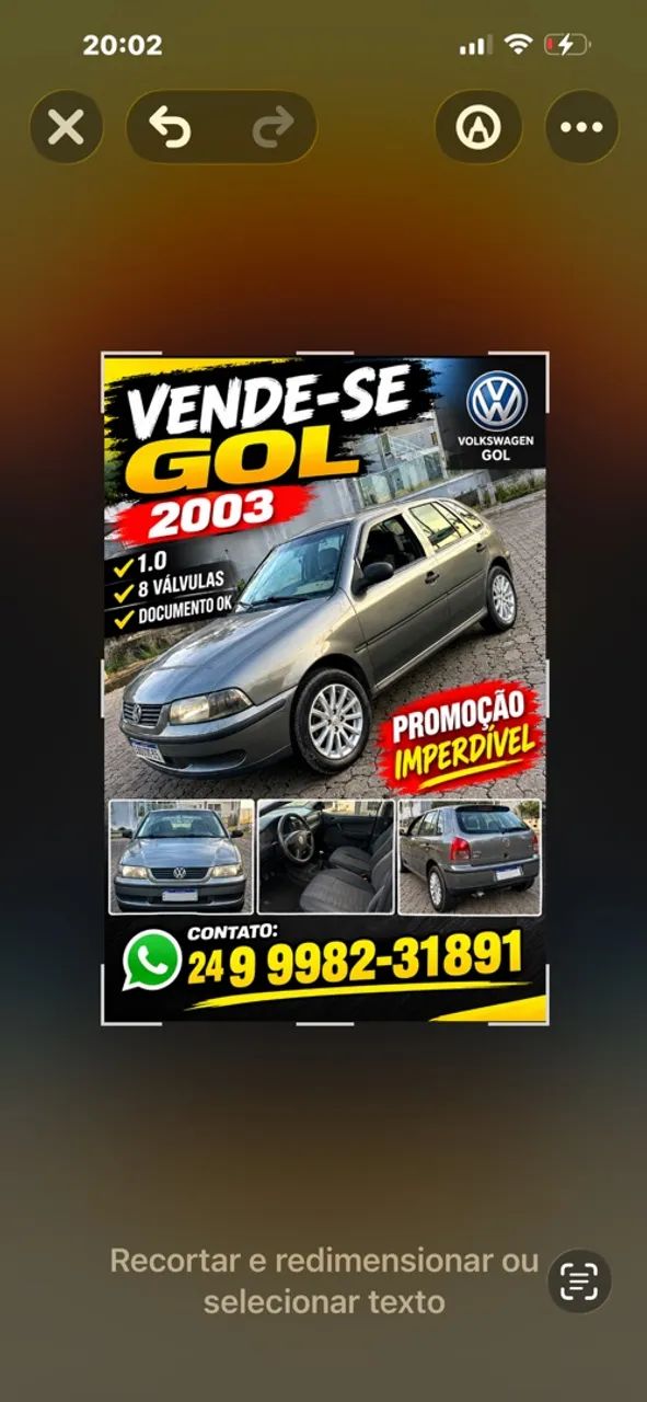 Volkswagen Gol Geração III Plus 1.0 MI 16V Gasolina Mec. 4P 2003