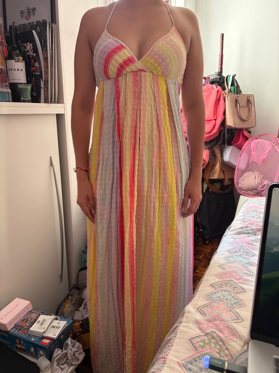 Vestido longo listrado - Foto 2