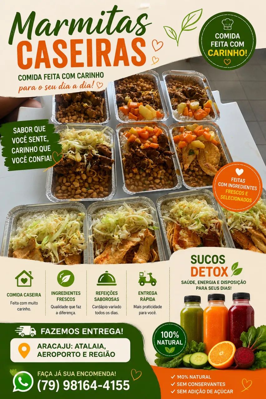 Marmitas e sucos detox