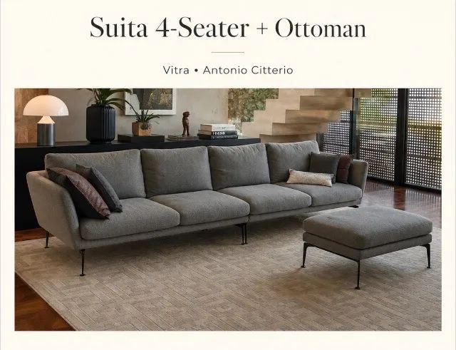    Vitra Suita 4 lugares + ottoman