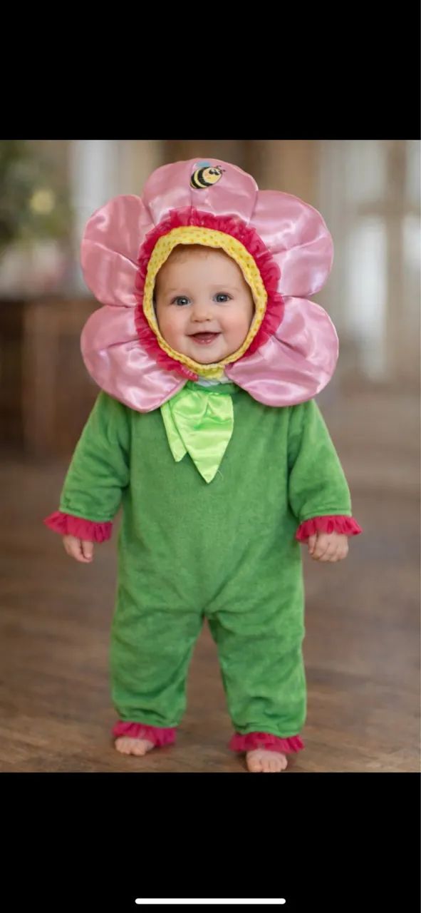 Fantasia de florzinha infantil tamanho 6/12 meses