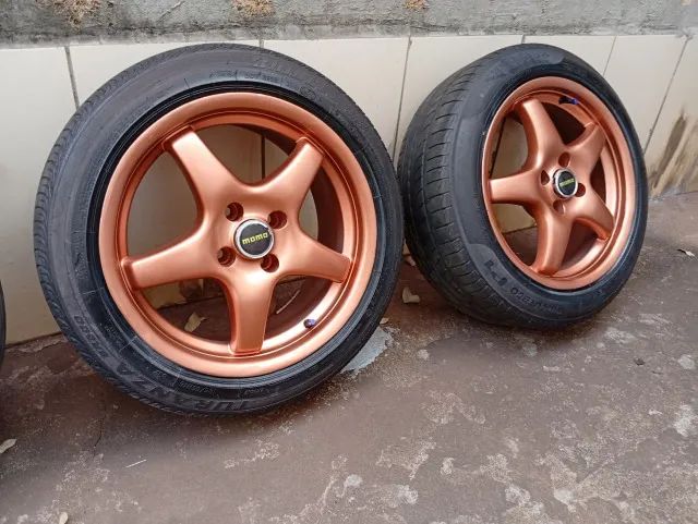 Jogo de Rodas Momo Bronze - Aro 16 - Com Pneus - Peças para carros