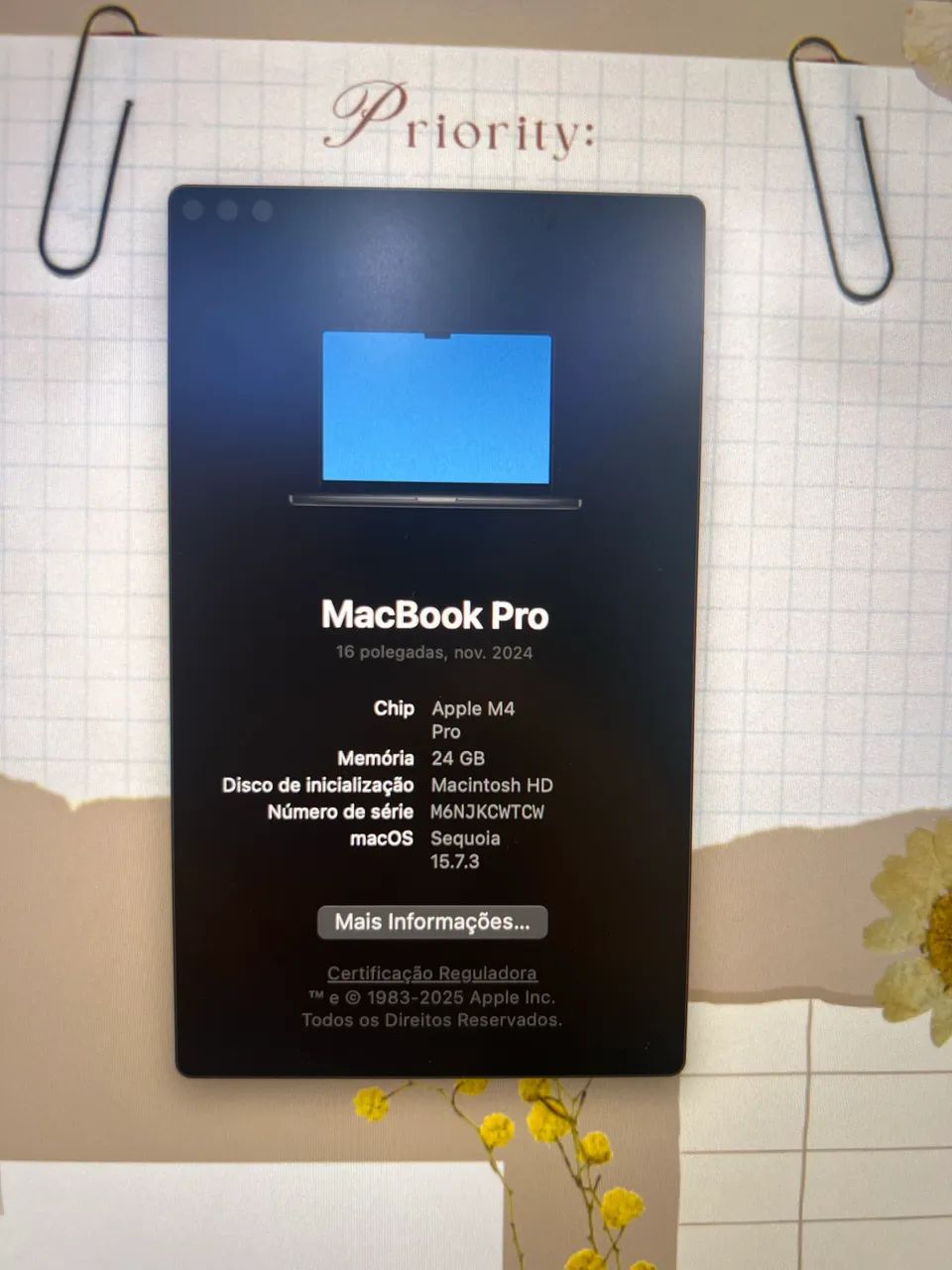 MacBook Pro 16? M4 Pro - Impecável, Sem Marcas de Uso - Foto 5