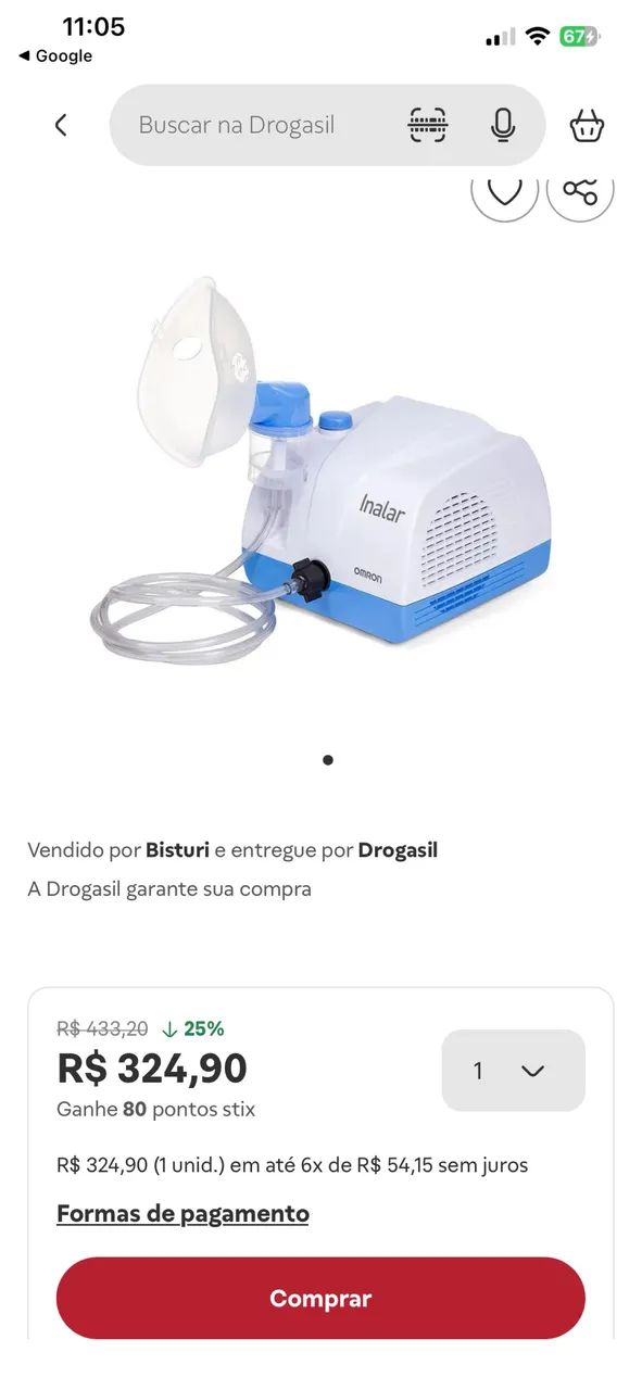 Vendo inalador completo