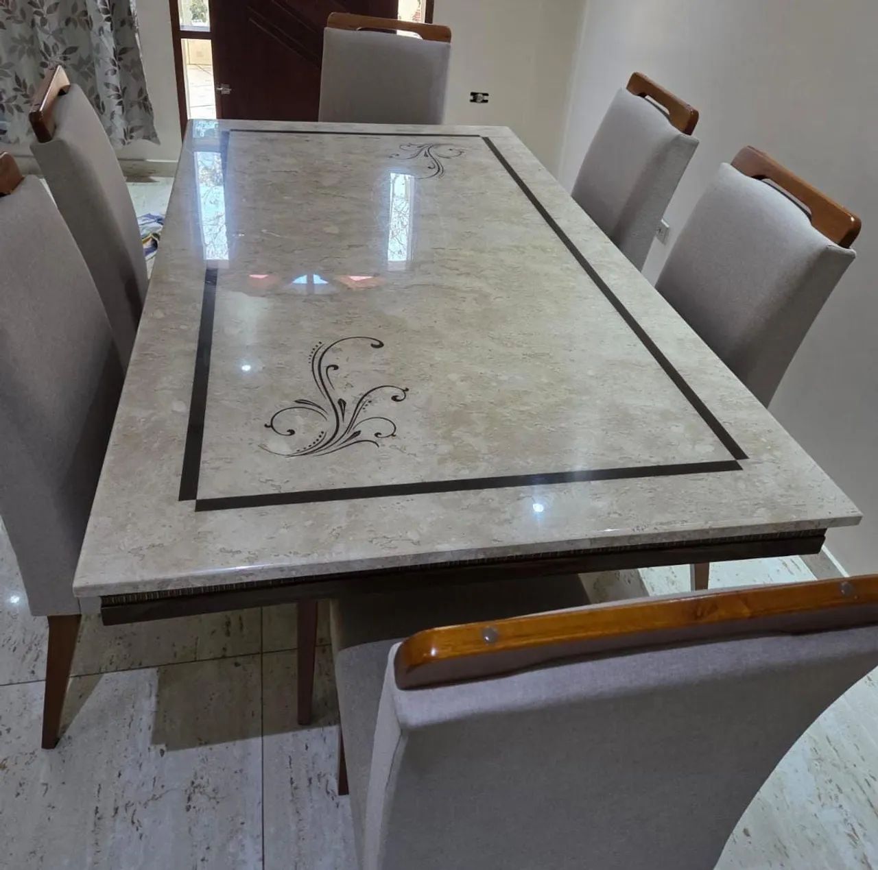 Mesa de Jantar Travertino Romano 