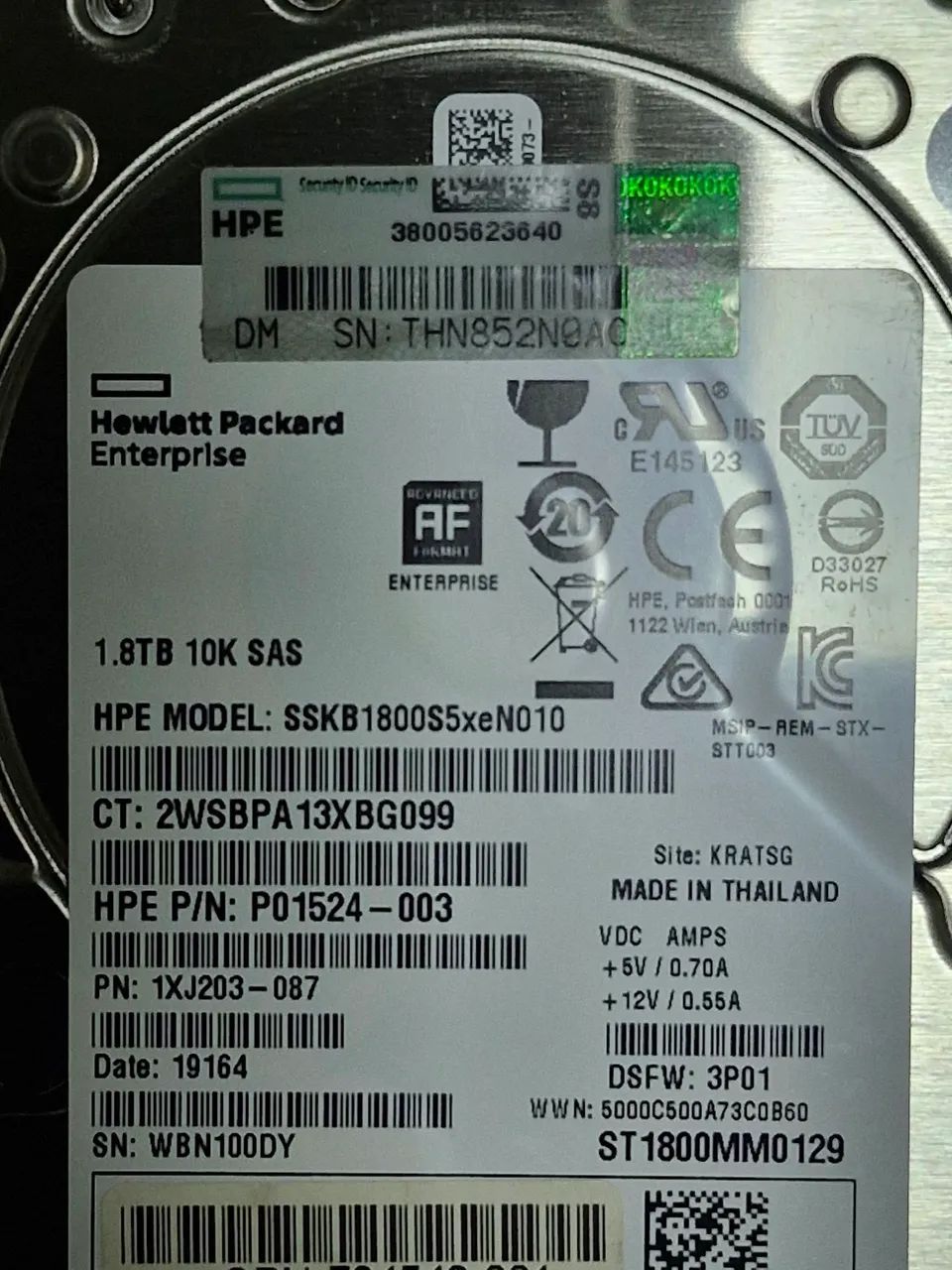 HD 1.8 T para servidores