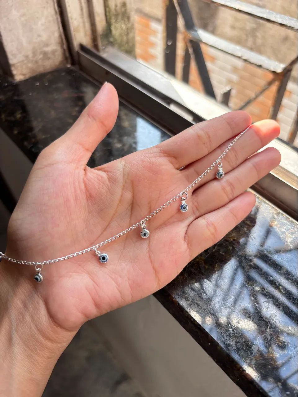Chocker prata 925 olho grego - Foto 2