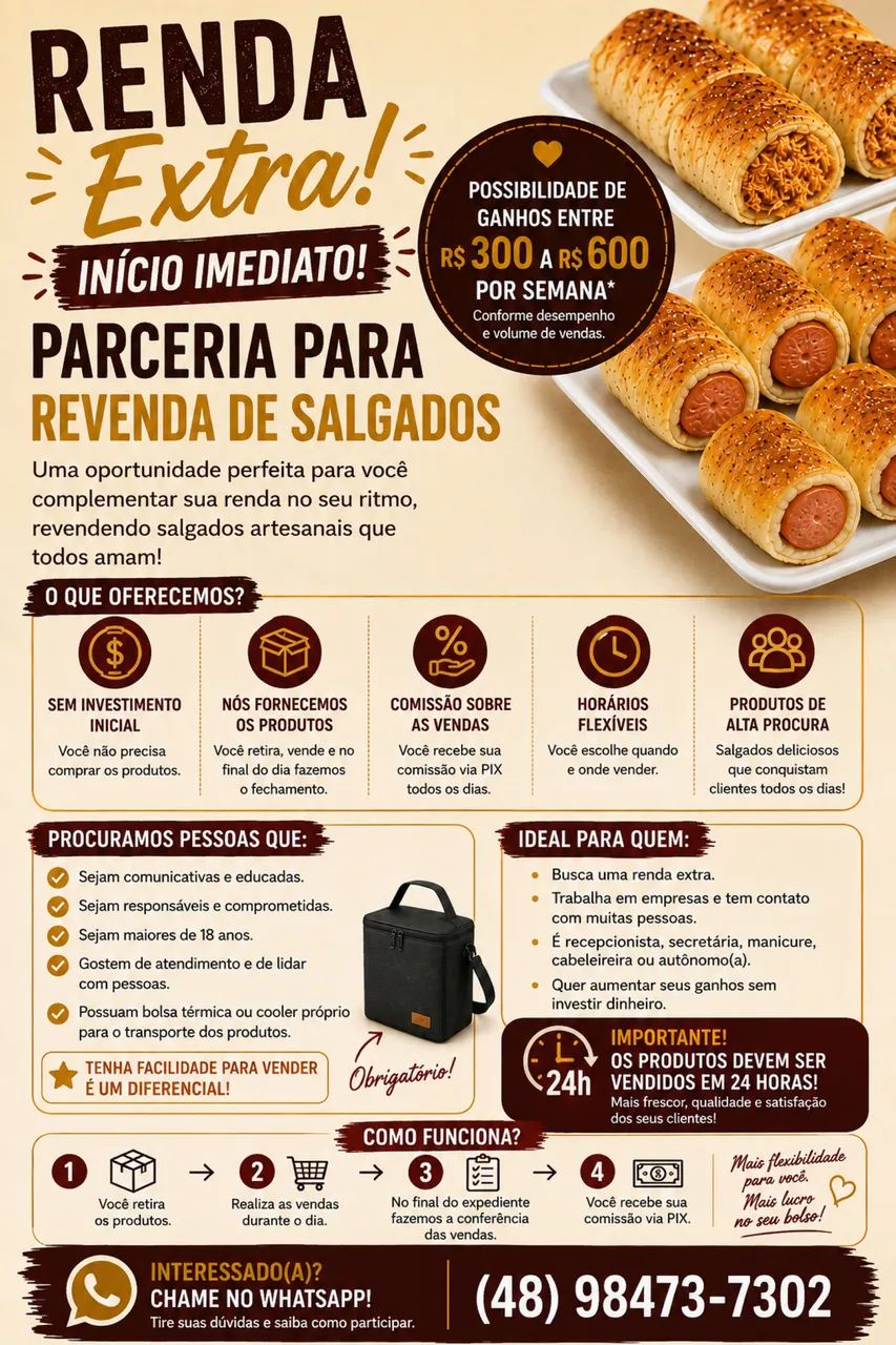 OPORTUNIDADE DE RENDA EXTRA - PALHOÇA/SC