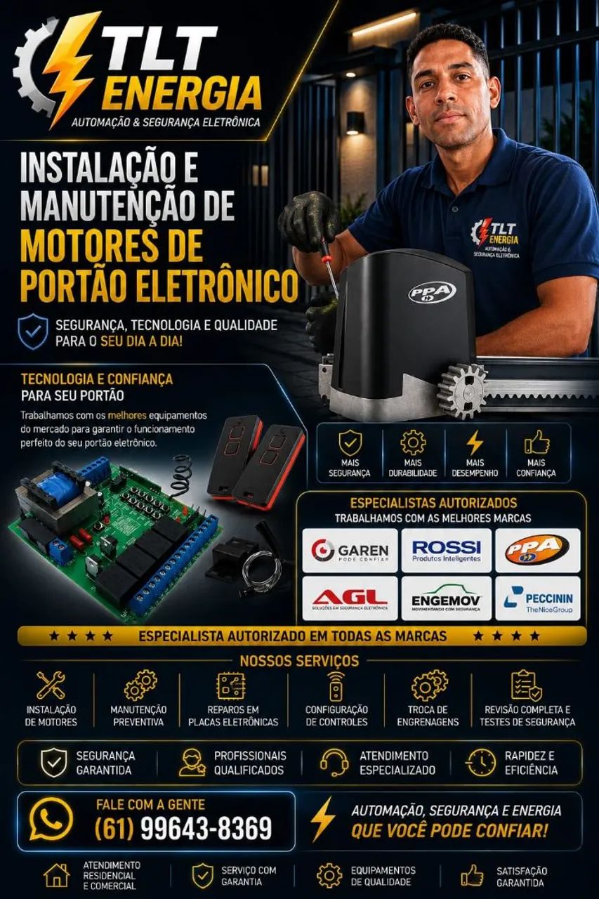Eletricista de portão Rossi jfa