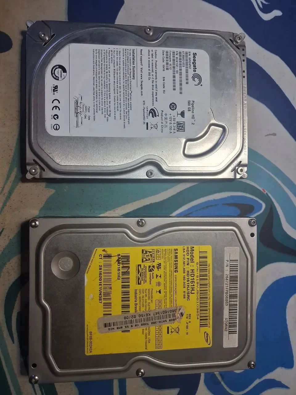 Lote 2 HDs para desktop (500gb +160gb) - para conserto