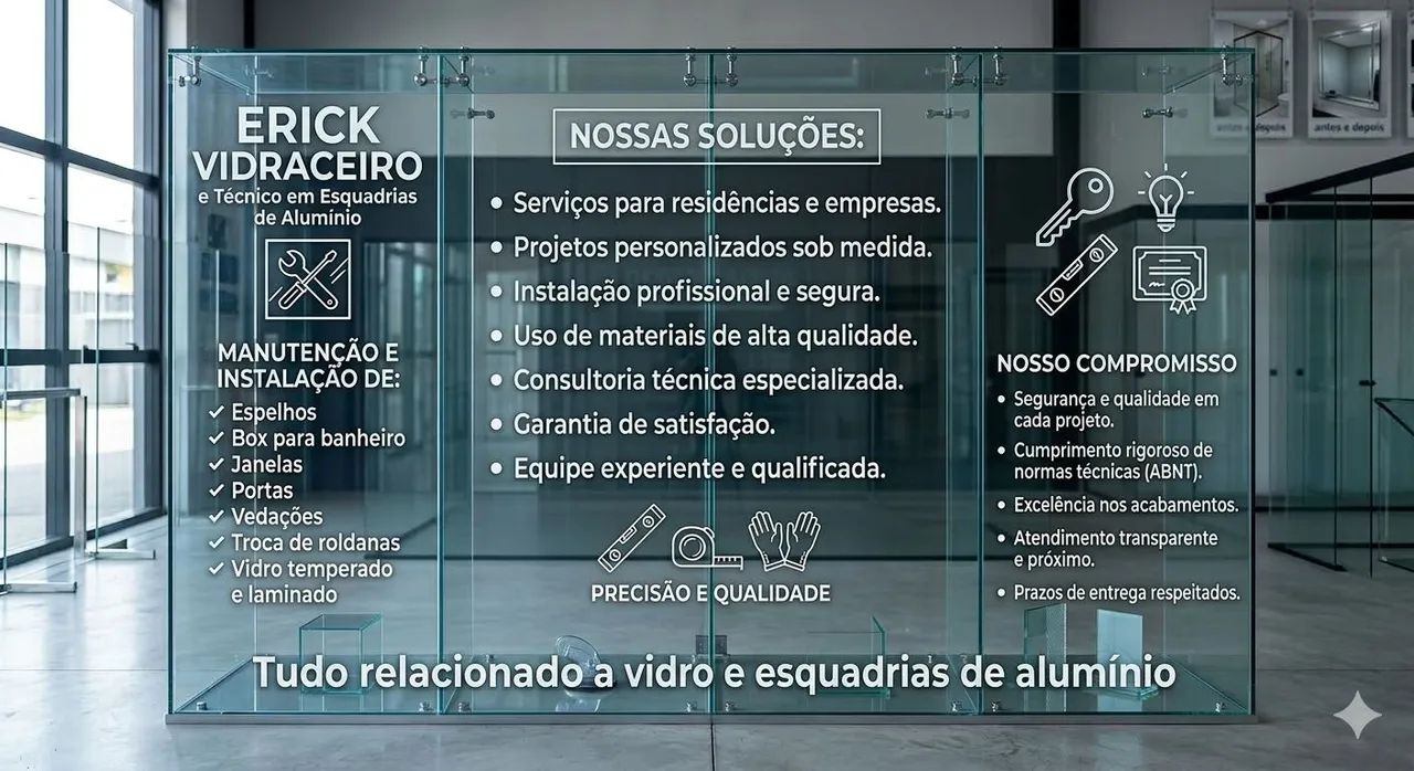 Técnico em esquadrias de alumínio e vidraçeiro 