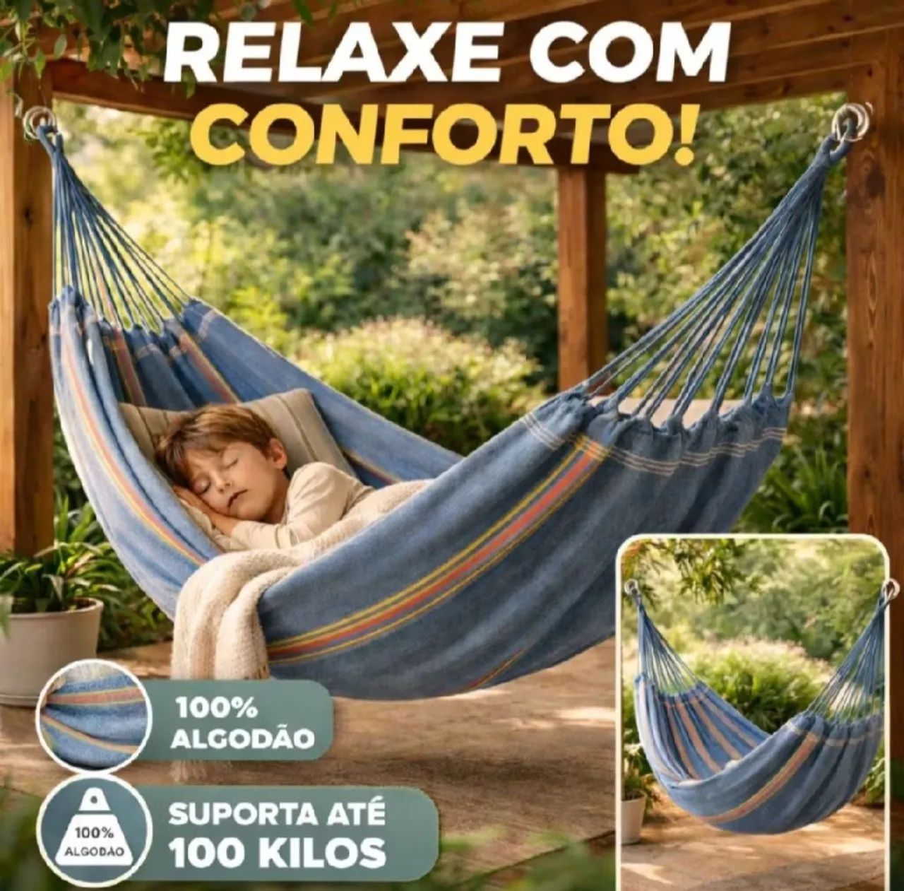 Rede solteiro para descanso 