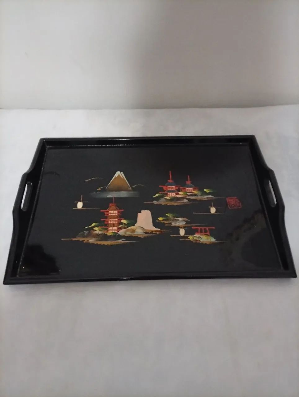 Bandeja Japonesa de Madeira Laqueada  - Foto 2