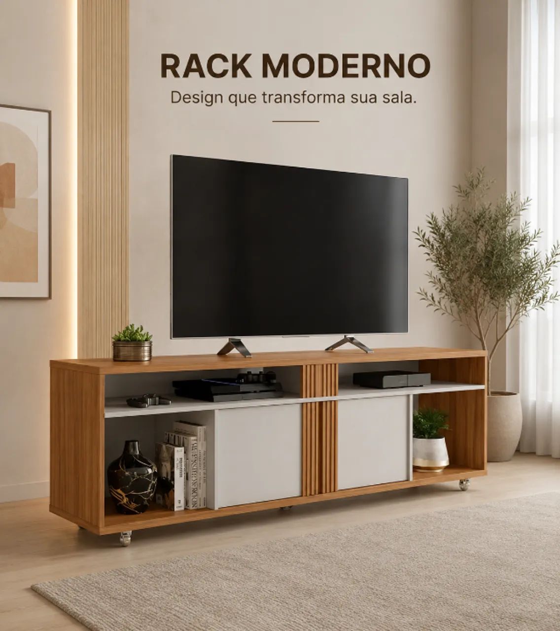 Rack Elegante e moderno para sua casa ! Entrega e montagem grátis .