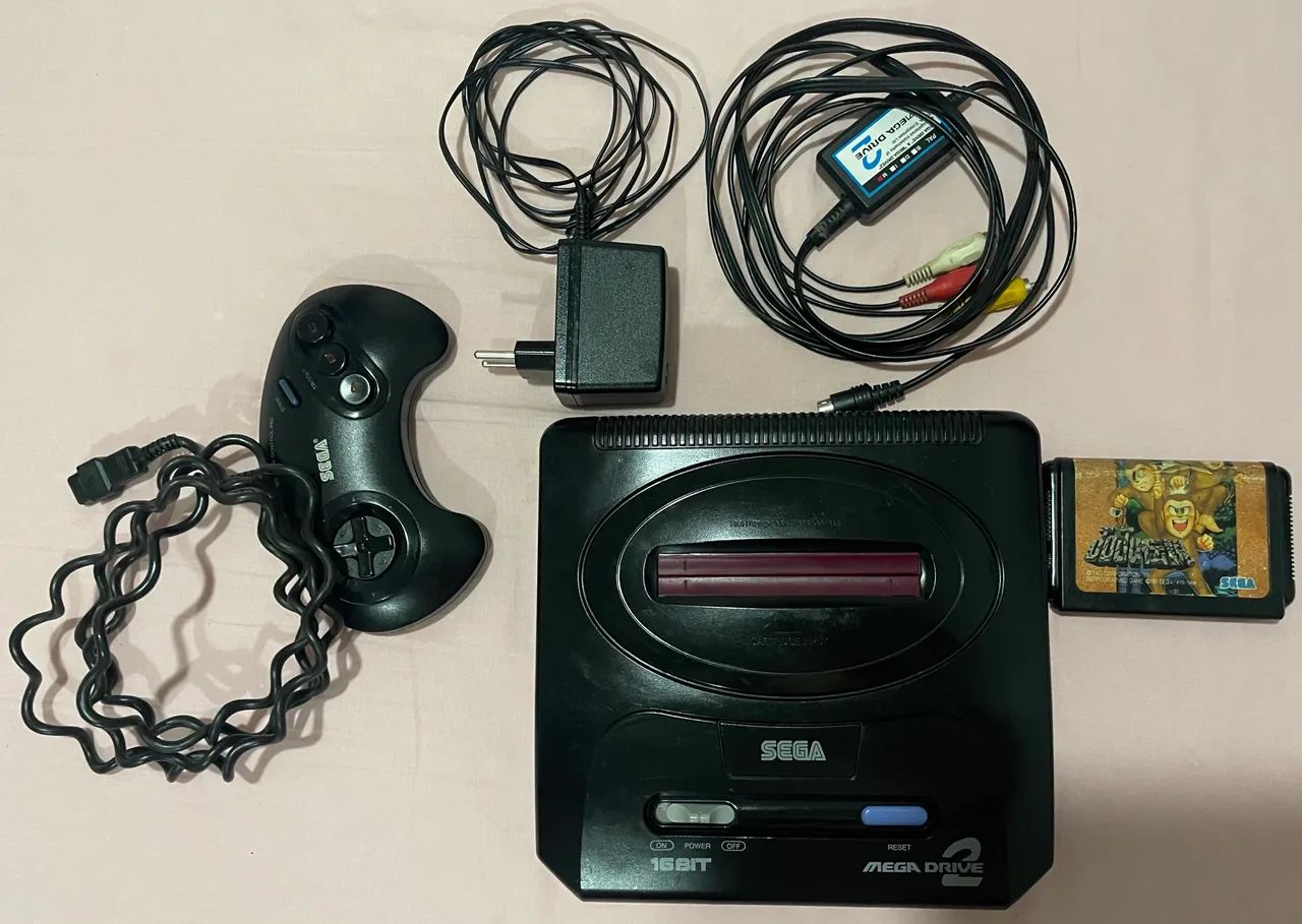 Mega Drive 2 com joystick e cartucho  - Foto 3
